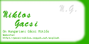 miklos gacsi business card