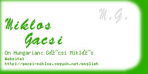 miklos gacsi business card